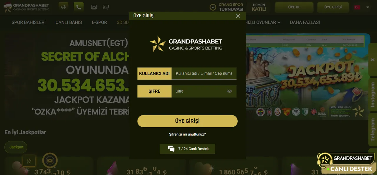 Grandpashabet giriş ilk adımları