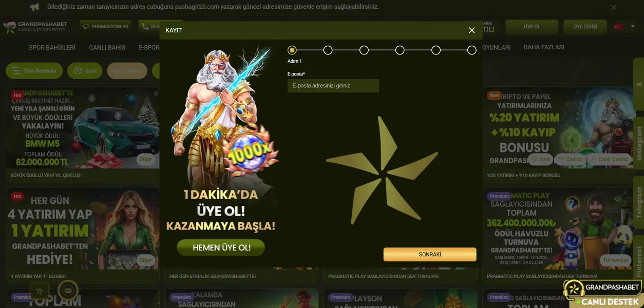 Grandpashabet’in sunduğu temel özellikler